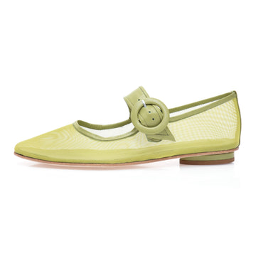 Manolita Closed Toe Ballerine Olly Green