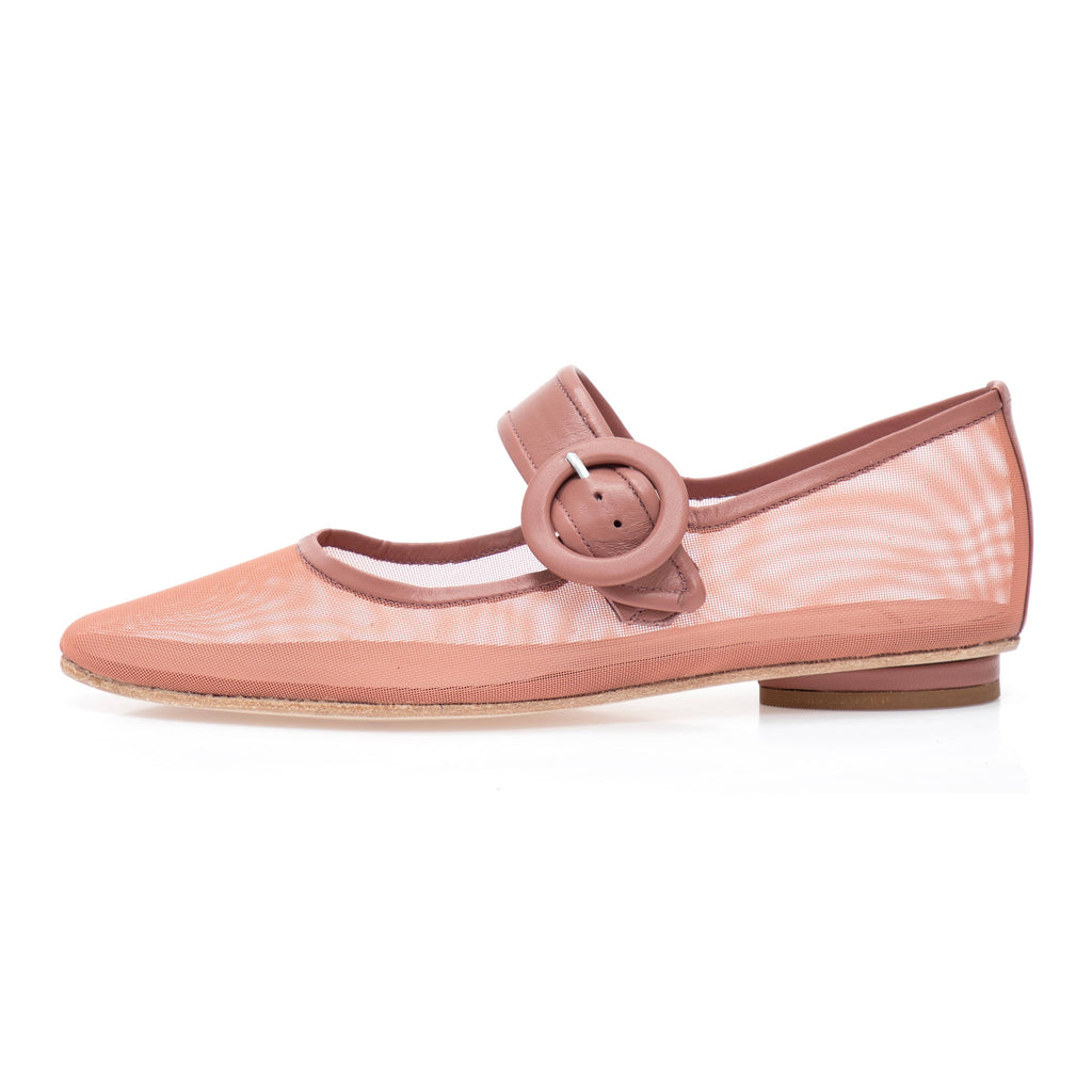 Manolita Closed Toe Ballerine Olly Pink