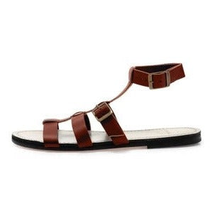 Manolita Sandals Flat Greek Caramelo