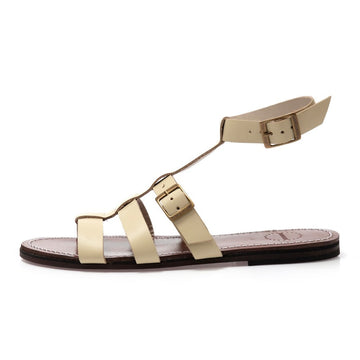 Manolita Sandals Flat Greek Manteiga