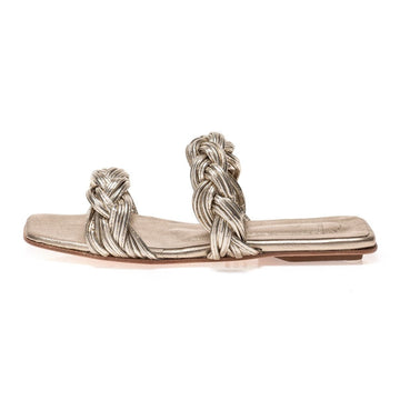 Manolita Sandals FLAT TRANÇA CHAMPAGNE