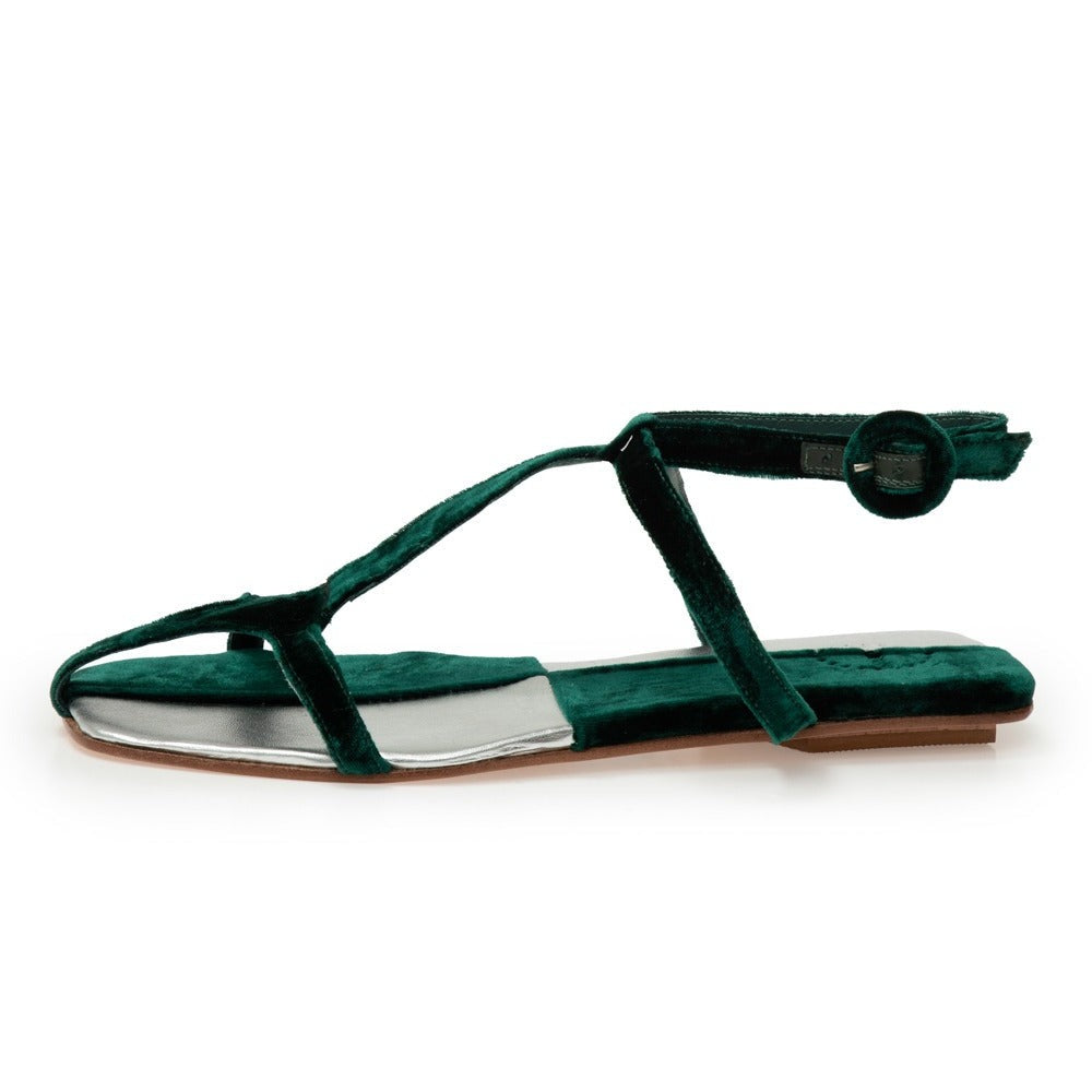 Manolita Sandals Naked Granado Green