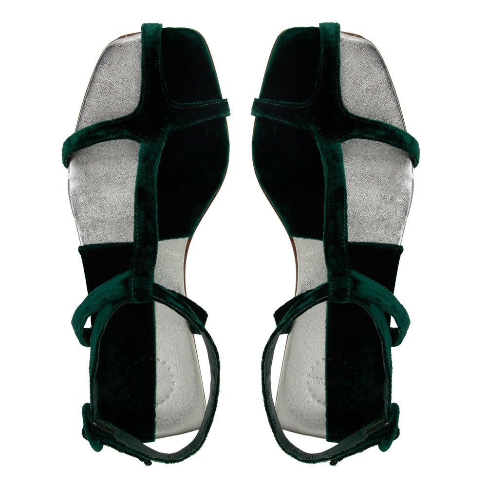 Manolita Sandals Naked Granado Green