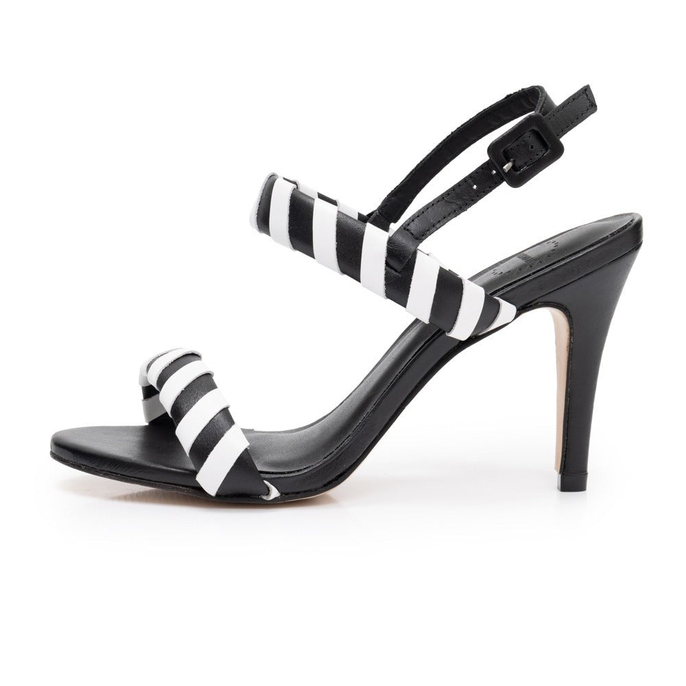 Manolita Sandals SALTO ELVIRA PRETO/BRANCO