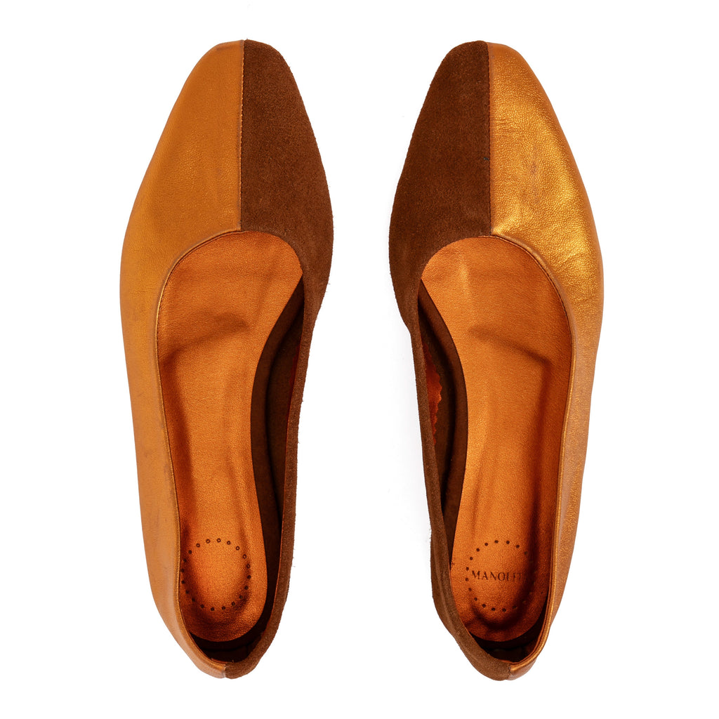 Manolita Sandals SAPATILHA DUO CARAMELO E LARANJA