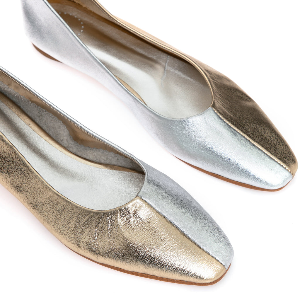 Manolita Sandals SAPATILHA DUO CHAPAGNE E PRATA