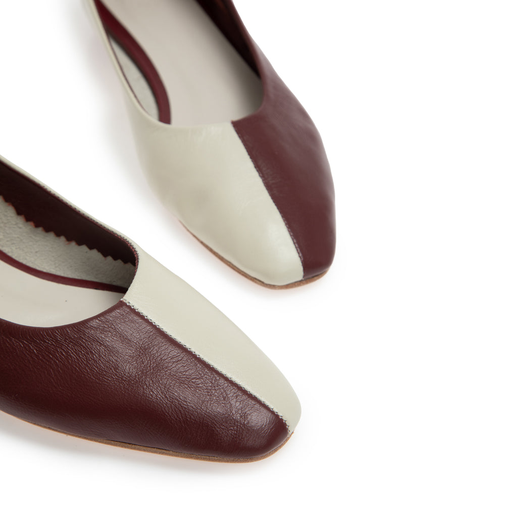 Manolita Sandals Sapatilha Duo Off/Bordo