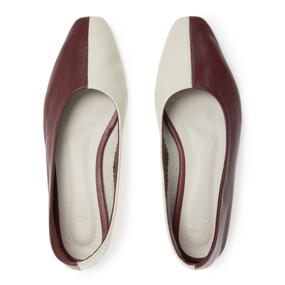 Manolita Sandals Sapatilha Duo Off/Bordo