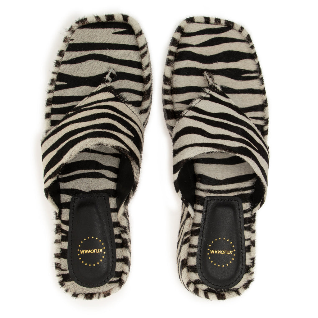 Manolita Sandals TAMANCO CASSIS ZEBRA