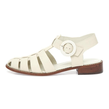 Manolita Closed Toe Fisherman Off White