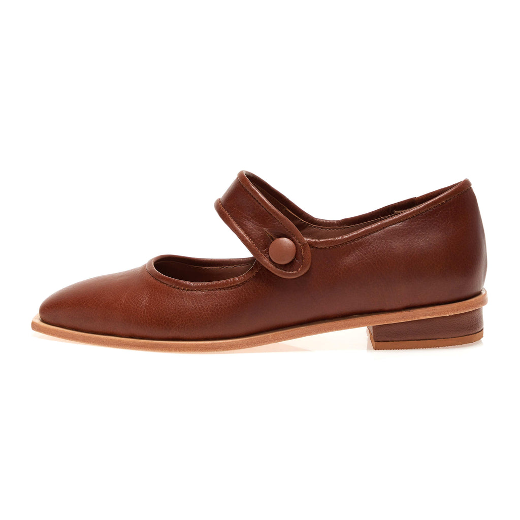 Manolita Closed Toe Mary Jane Brown