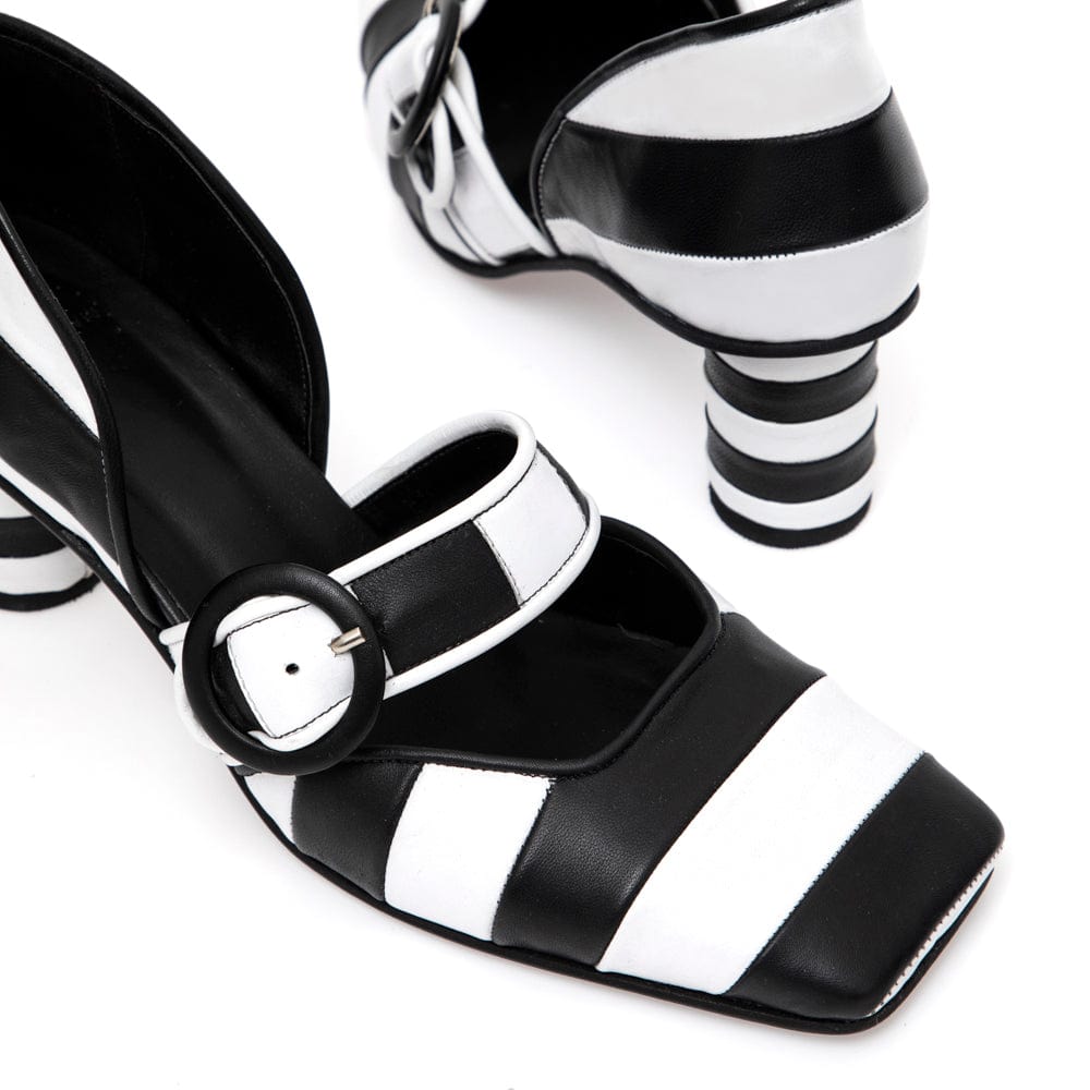 Manolita Heels Delaunay Black&White