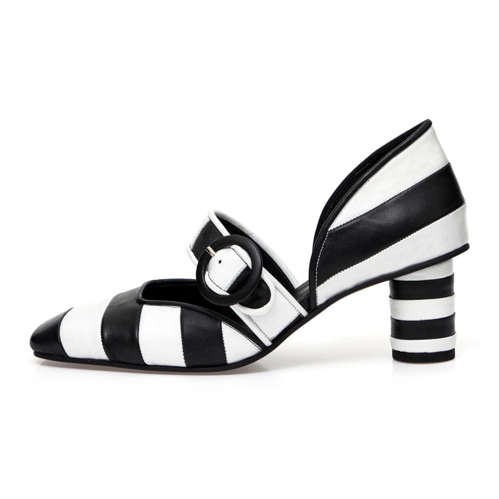 Manolita Heels Delaunay Black&White