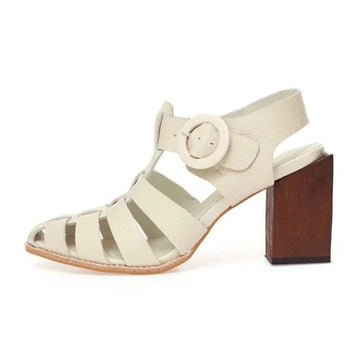 Manolita Heels Fisherman Heel Off White