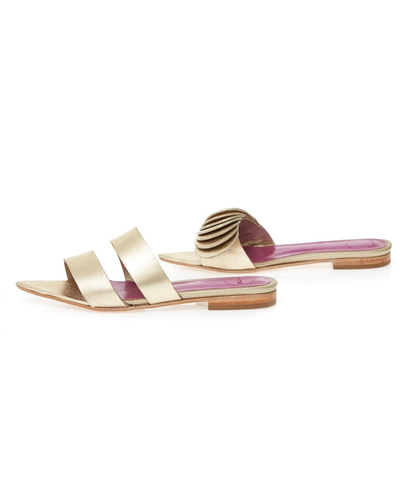 Manolita Slides Miro Flat Champagne